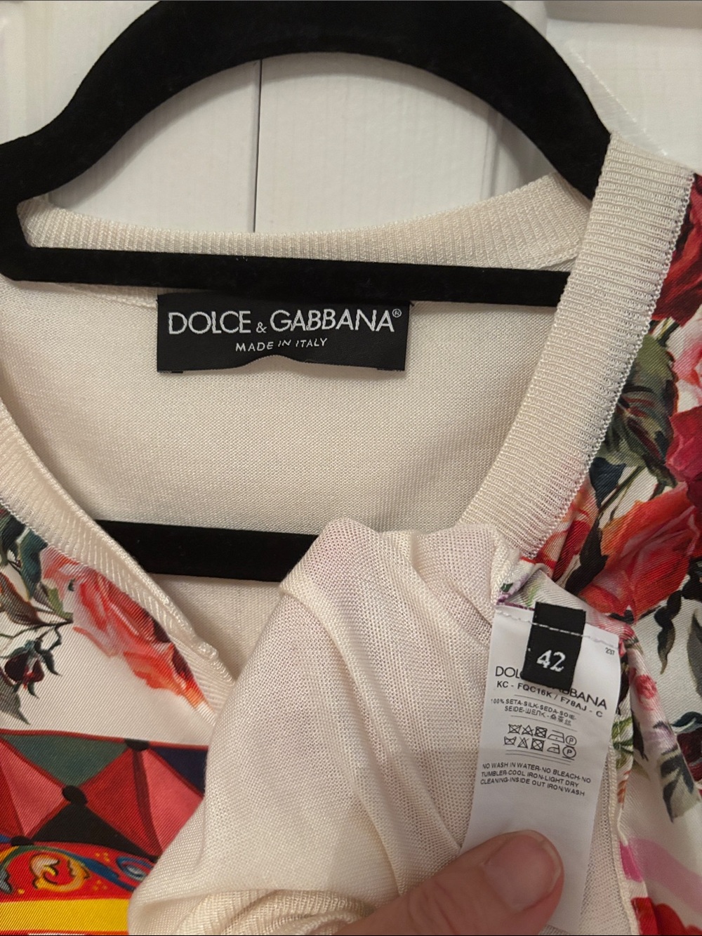 Dolce & Gabbana Floral & Geometric Multi-Color Cardigan - Picture 2 of 2